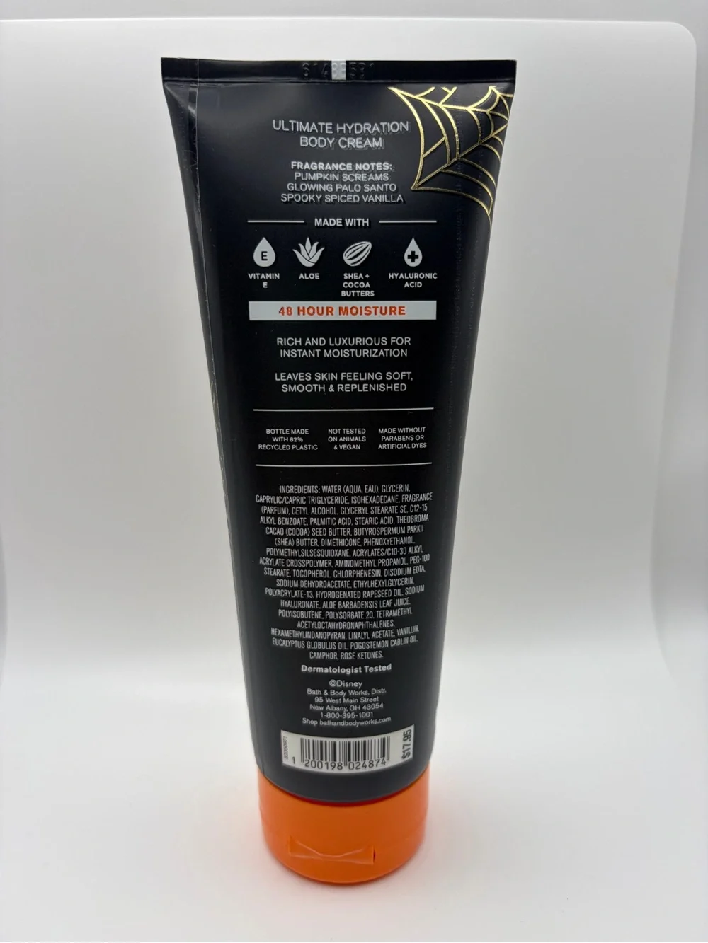 Bath & Body Works Jack Skellington Black & Orange Ultimate Hydration Body Cream